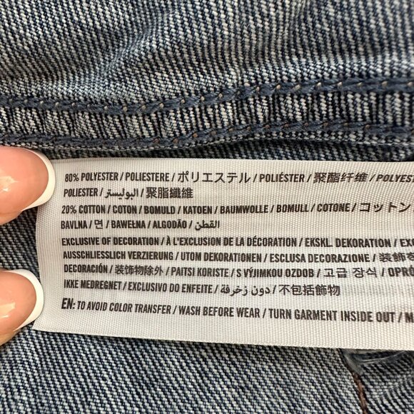 Hollister Y2K Denim Mini Skirt W29 • Low Rise 2000s Stretch Jean Skirt Vintage - Picture 6 of 8